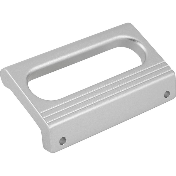 Ledge Handle, Form:B Aluminum, Natural Anodized, A=100, D=5, 5